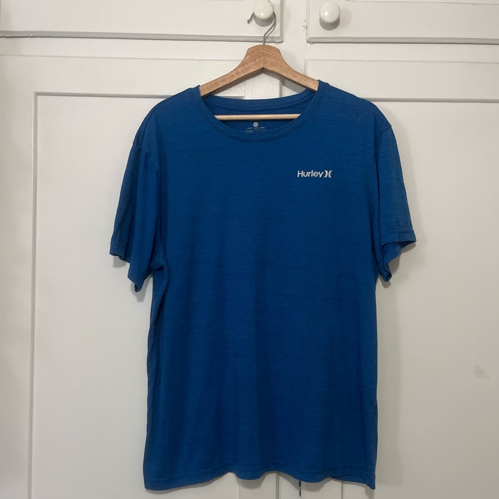 Hurley Blue Heathered T-Shirt Men’s XL Short Sleeve Logo Tee